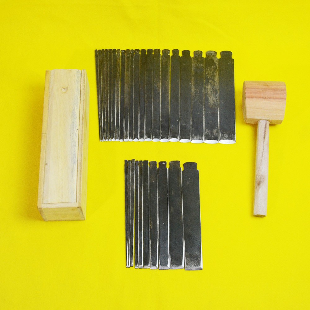 1 set alat pahat ukir kayu baja tebal murah
