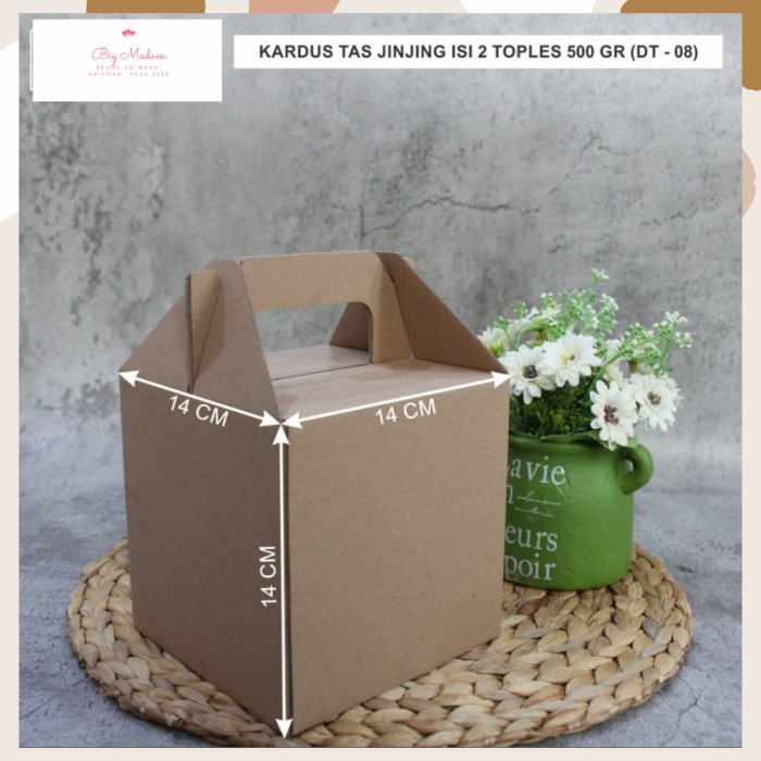 

Parsel Ramadan Kardus Jinjing Isi 2 toples 500gr (10pcs) DT-08 - Cokelat