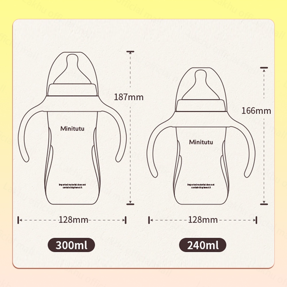 Lakhu Botol Busu Bayi Botol Minum Bayi Sedotan Lucu Anak Training Cup Baby