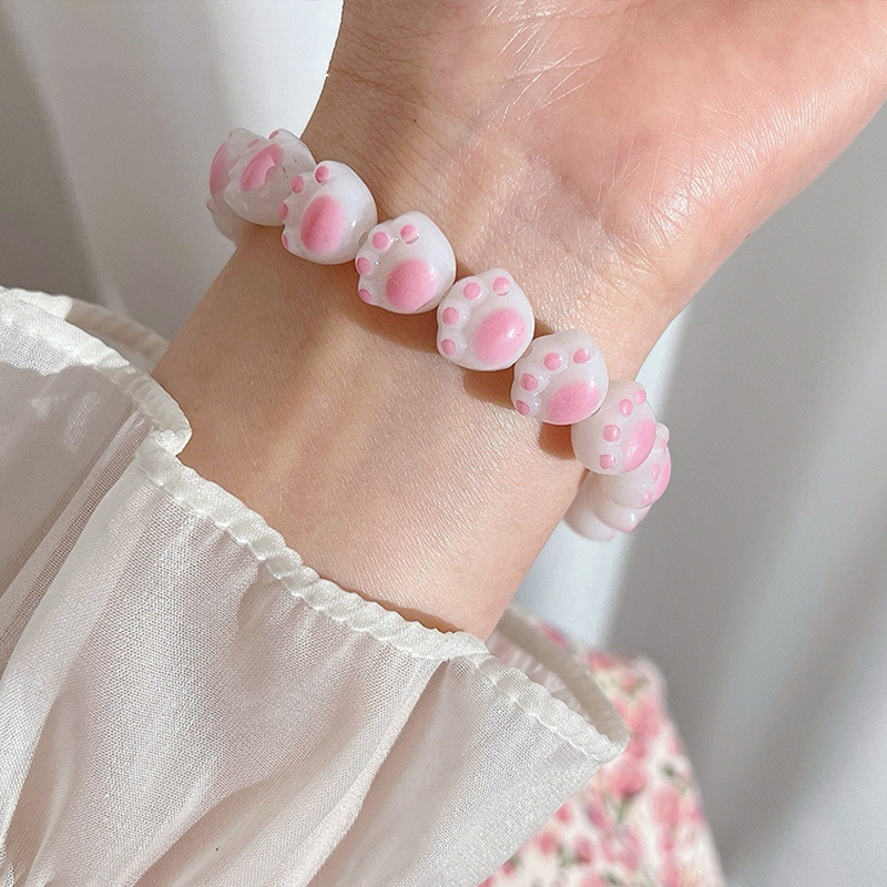 Gelang Bracelet Warna Gradasi Cakar Kucing Warna Warni Manis Japan Korea Gaya Baru Lucu Manis