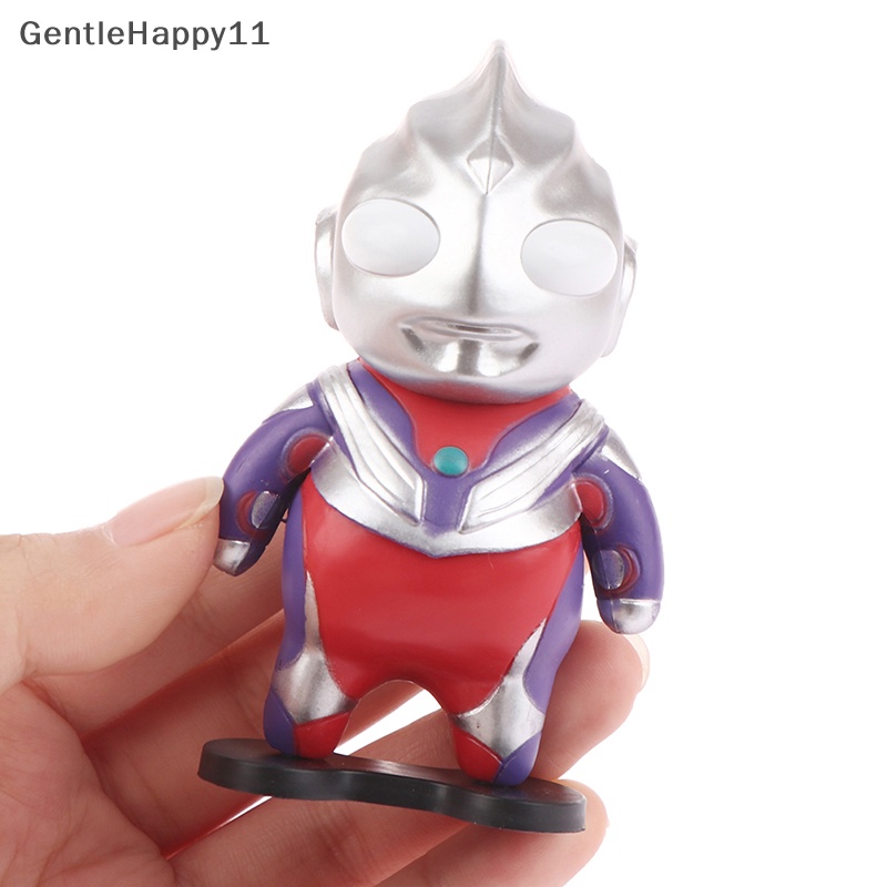 Gentlehappy 9cm Q version Ultraman Tiga Obesitas Tokoh Anime PVC Angka Lucu Model Koleksi Boneka Mainan Hadiah Anak Mobil Dekorasi id