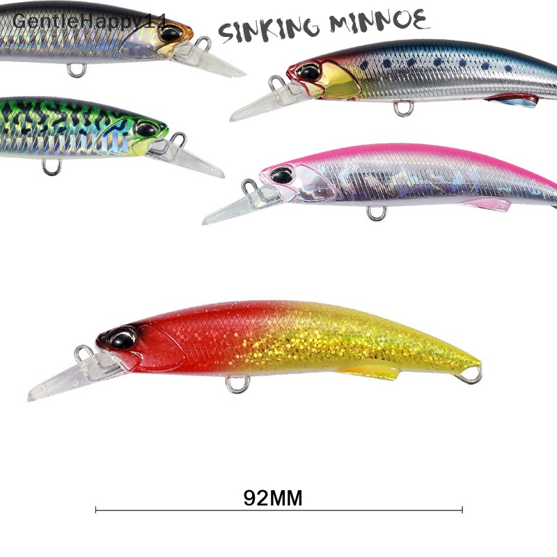 Gentlehappy Minnow 90mm 40g Umpan Pancing Renang Engkol Wastafel bass deep diving lure id