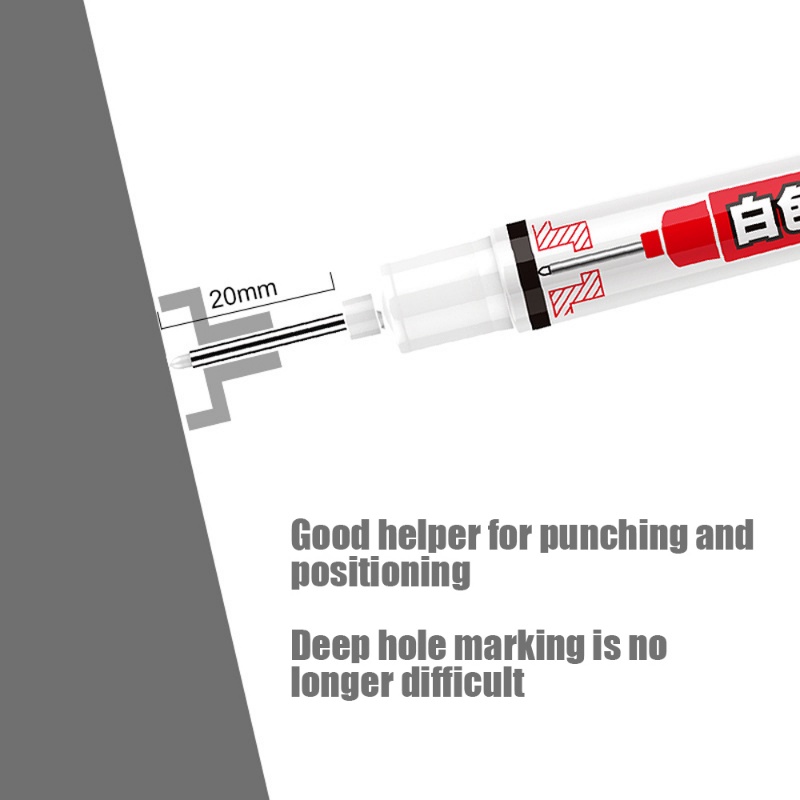 Multifungsi 20mm Tip Panjang Kepala Spidol/Permanen Berminyak Tahan Air Putih Cepat Kering Ekstensi Tips Pen Perlengkapan Woodworking