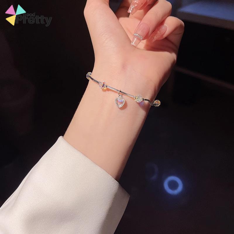 Gelang Mutiara Opal Bentuk Ekor Ikan Warna Silver Untuk Hadiah - PD