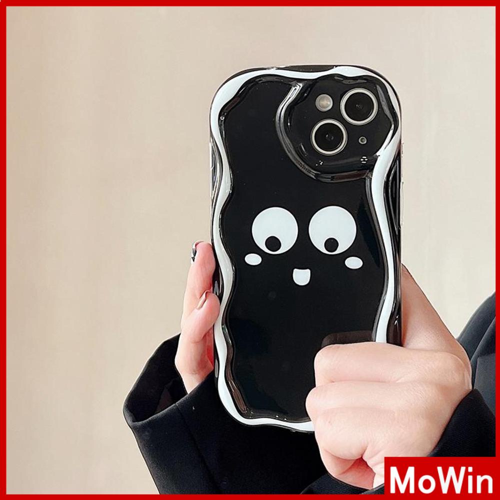 For iPhone 14 Pro Max iPhone Case 3D Curved Edge Wave Clear Phone Case TPU Airbag Shockproof Camera Case Cute Funny Emoji Compatible with iPhone 13 Pro max 12 Pro Max 11 xr xs max