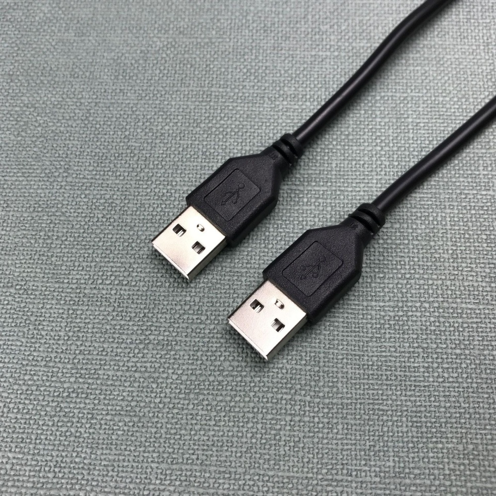 0.5/1.5m Kabel Kamera Laptop Jalur Data Transfer Data Kabel Pengisian Daya Bahan PVC Extender Dual-ended USB Extension Cable USB Male-to-Male Kabel Data Untuk Hard Disk Radiator