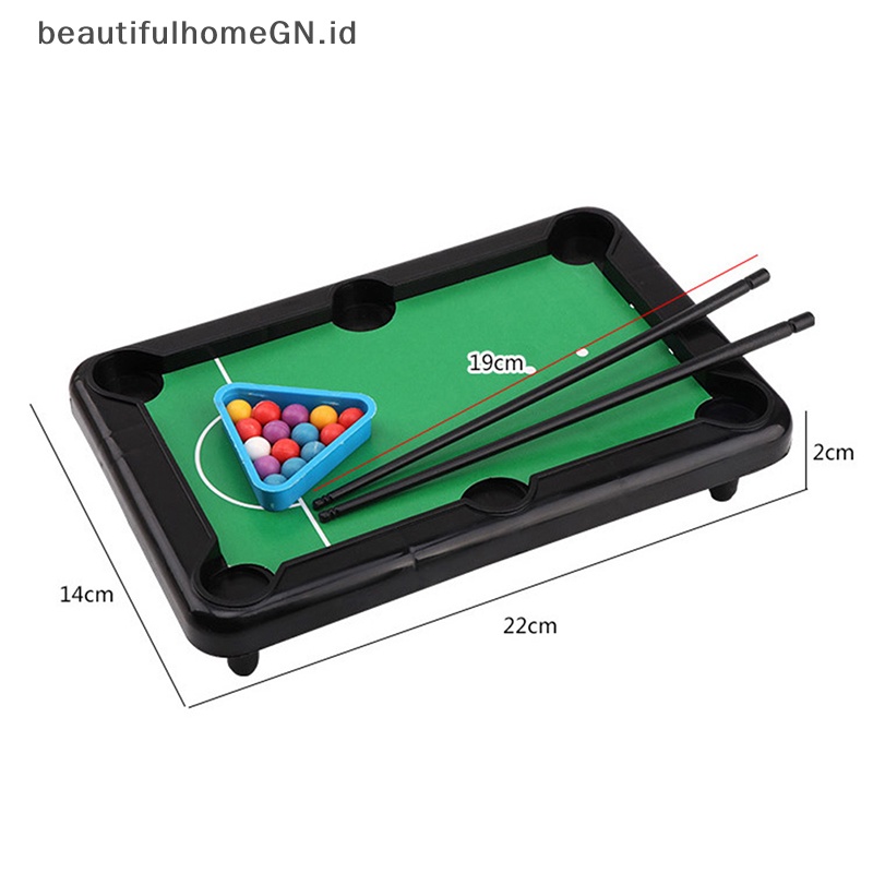 {Cantik} Set Permainan Mainan Snooker Meja Kolam Renang Mini Biliar Interaksi Orang Tua-Anak~