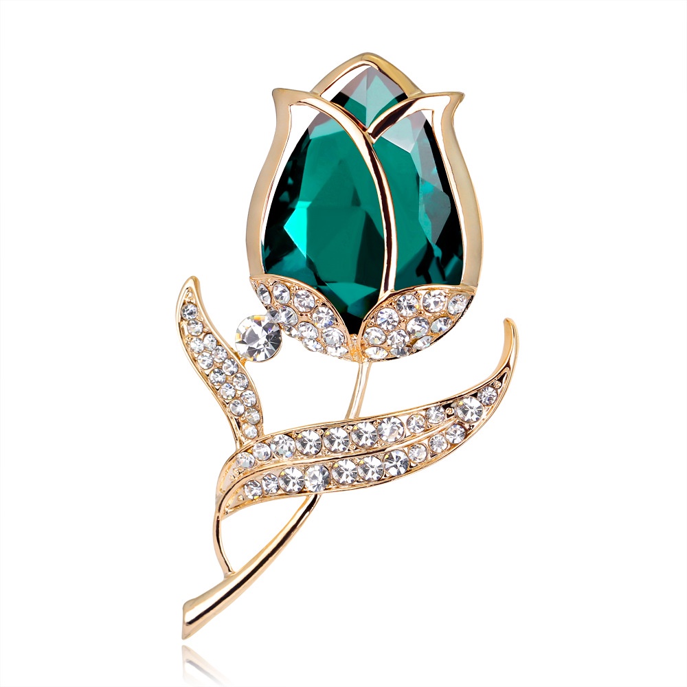 [FRA] Bros Berlian Imitasi Bunga Tulip Bros Kaca