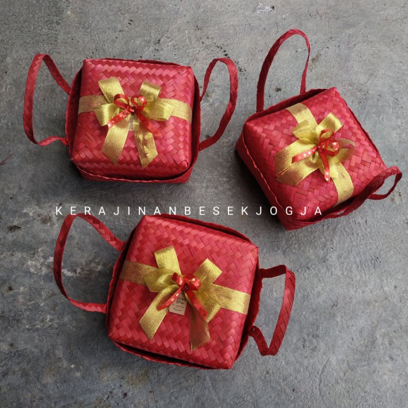 

(IMLEK) BESEK JINJING WARNA PITA ANEKA UKURAN besek pita besek cangking besek jinjing besek jogja besek murah besek kekinian