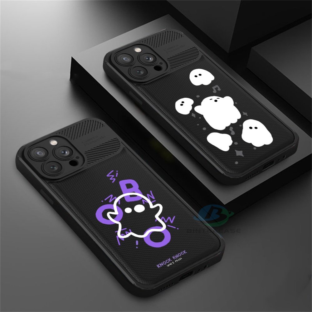 Redmi Note12 12 Pro A1 12C Note 11S 11 Pro Redmi 10 10C 9A 9C 10A A2 Note 10Pro Note 10S Note 9s X3 Pro NFC Cute Hantu Lucu Full Proteksi Anti Slip Shockproof Case Binteacase