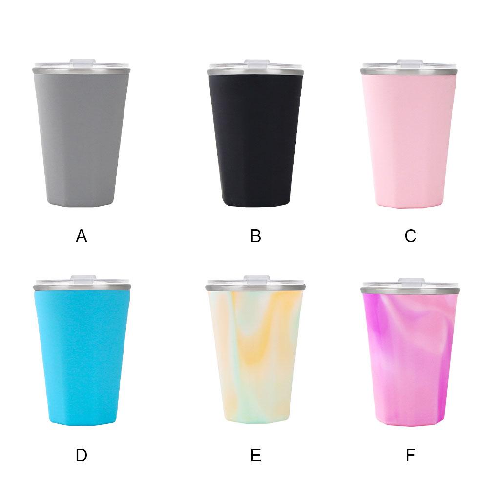 Cangkir Pendingin Warna Solid Pengganti Gaya Sederhana 330ml Musim Panas Disegel Anti Bocor Mulut Lebar Reusable Home Office Mug