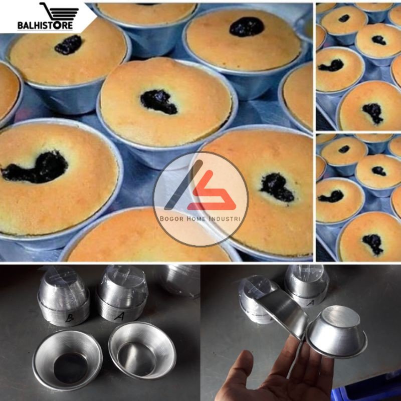 12pcs Loyang Kue Muffin / Cetakan Kue Putu Belanda / Cetakan Egg Tart / Cetakan Pie  1 Lusin