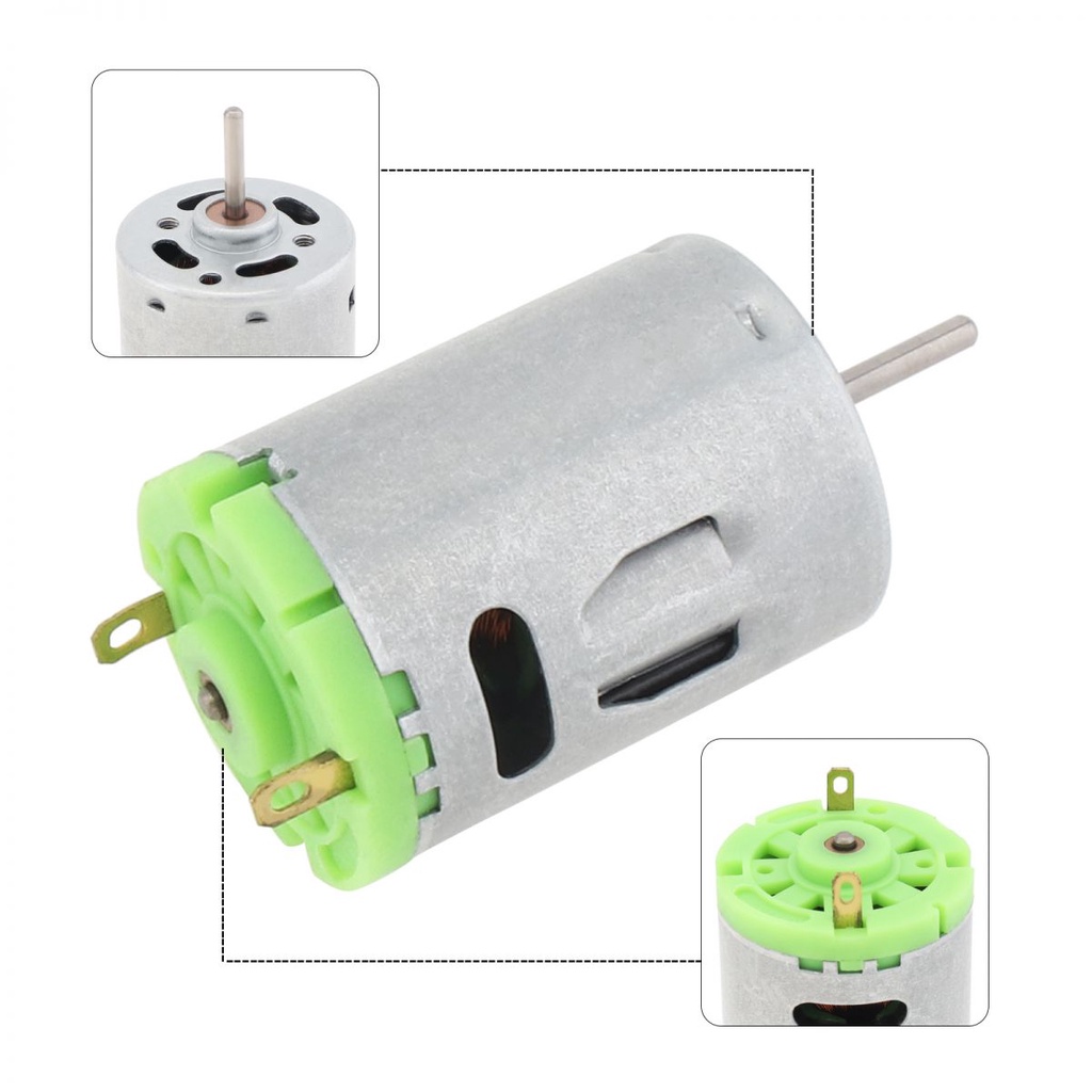 R380 6-24V DC Motor 24000RPM Kecepatan Tinggi Micro Motor Metal Stainless Steel Motor Untuk DIY Mainan Pengering Rambut Mini Fan Alat Kecil