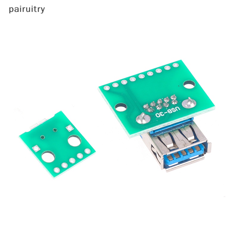 Prt 5Pcs Micro Mini USB USB B Male USB 2.0 3.0 Female USB B Connector Interface Ke 2.54mm DIP PCB Converter Adapter Breakout Board PRT