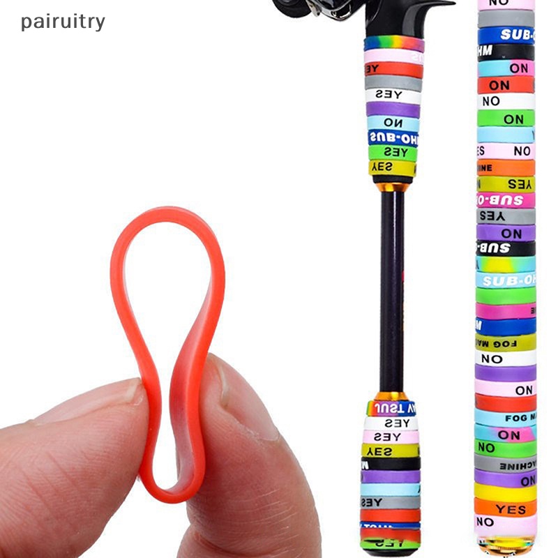 Prt 10Pcs Pancing Silikon Handle Band Anti Slip Berbentuk O Ring Grip Fix Ring PRT
