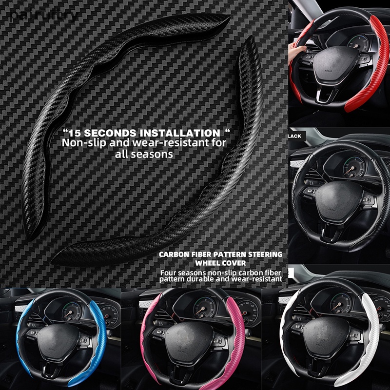 Prt Universal Non-Slip Carbon Fiber Penutup Kemudi Mobil Steering Wheel Booster Cover PRT