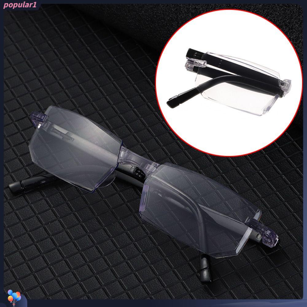 Populer Anti-Cahaya Biru Kacamata Pria Wanita Vision Care Vintage Lipat Presbyopia Eyewear