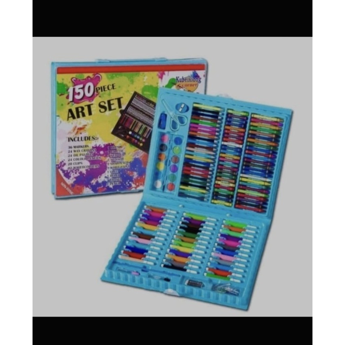 

Crayon Set 208 Pcs Crayon Alat Melukis Mewarnai Set Lengkap - pink208