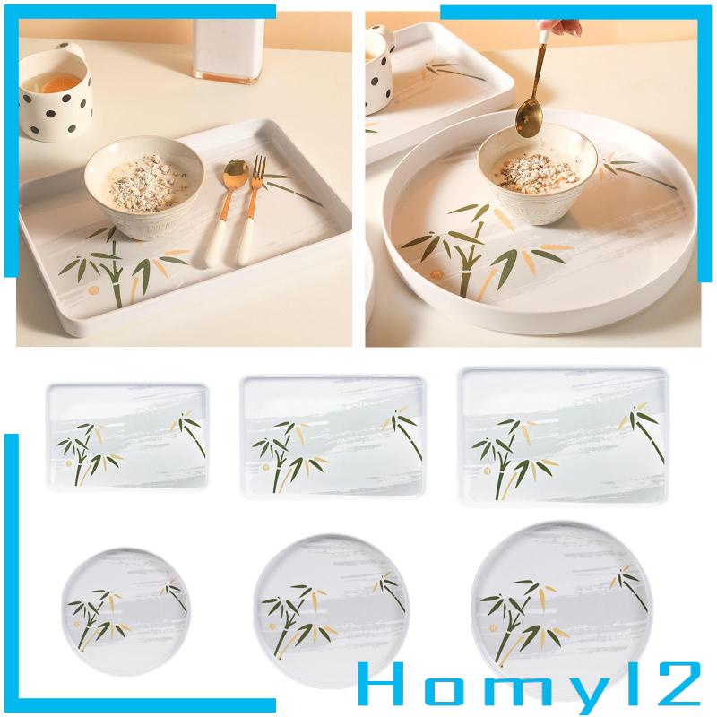 [HOMYL2] Platter Dining Tableware Breakfast Serving Tray Tempat Makan Cookies Snack Makanan