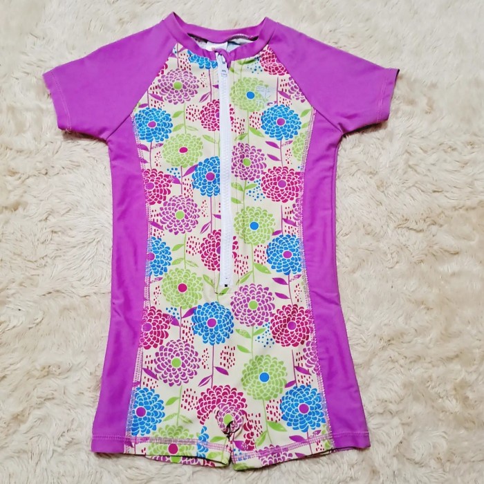 BAJU RENANG ANAK CEWEK PEREMPUAN TYR KIDS SWIMWEAR SWIMSUIT PINK BUNGA SIZE 3 4 TAHUN