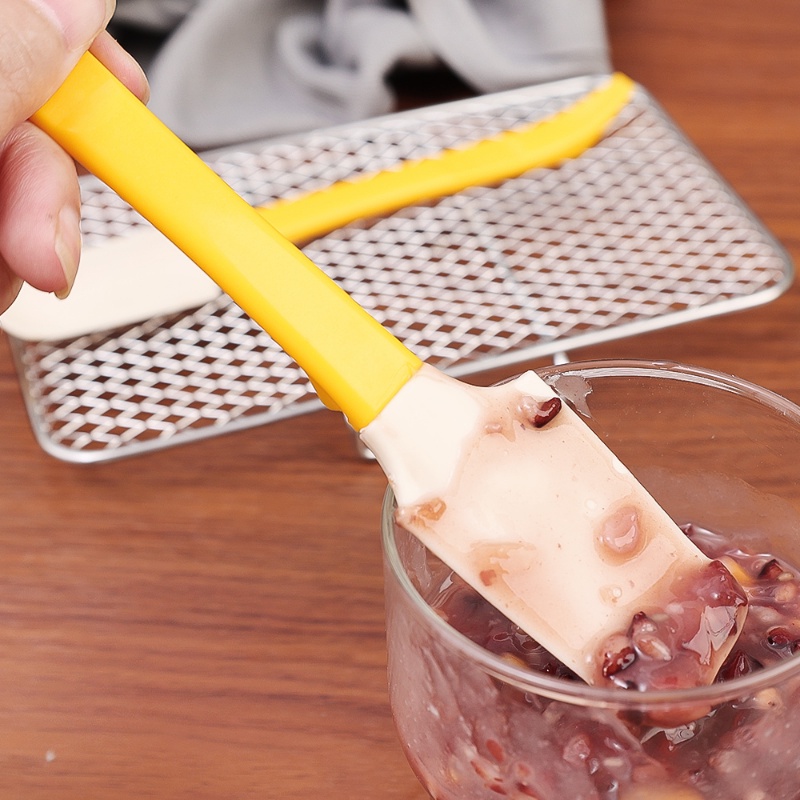 Spatula Dapur Mini Silikon Multifungsi Tahan Suhu Tinggi Krim Mentega Kue Pencampur Adonan Scraper Brush Baking Aksesoris
