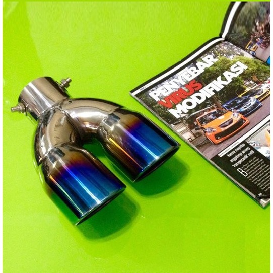 Muffler Ujung  Knalpot Rainbow Dual Pelangi UNIVERSAL
