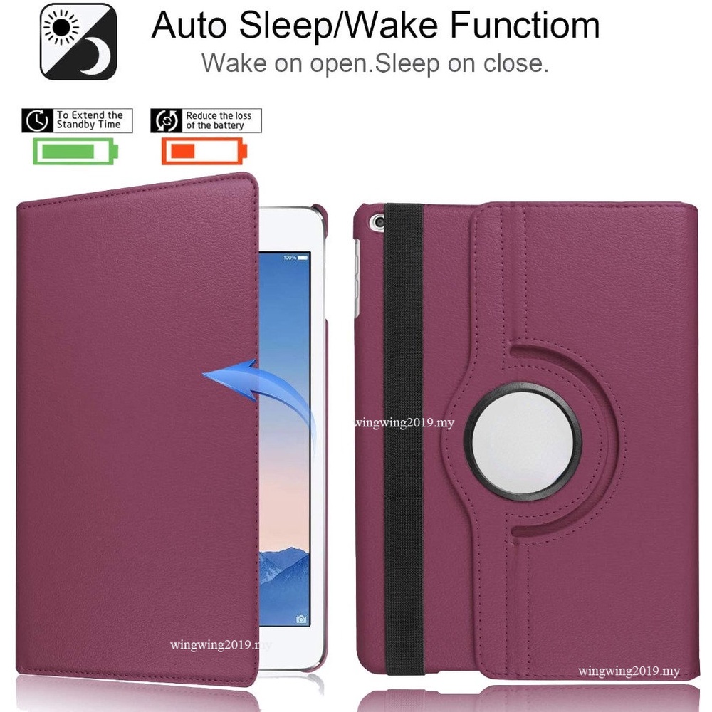 360tutup Flip Kulit PU Berputar Untuk iPad Generasi 9 10.2 ''2021 8th 7th Stand Case Smart Funda Tritone A2603 A2604 Auto Wake