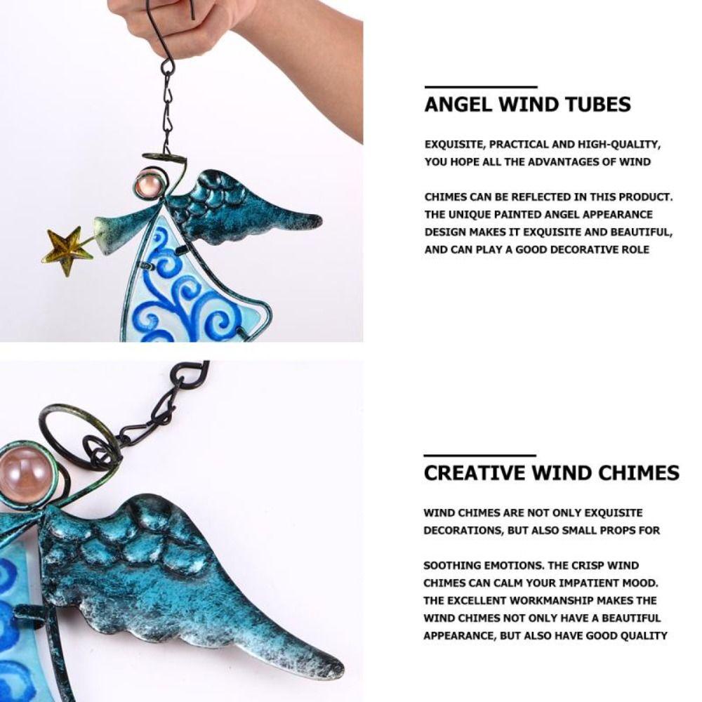 【 ELEGANT 】 Angel Wind-Bell Dicat Handmade Dekorasi Rumah Untuk Indoor Ulang Tahun Kualitas Tinggi Tabung Bell Liontin