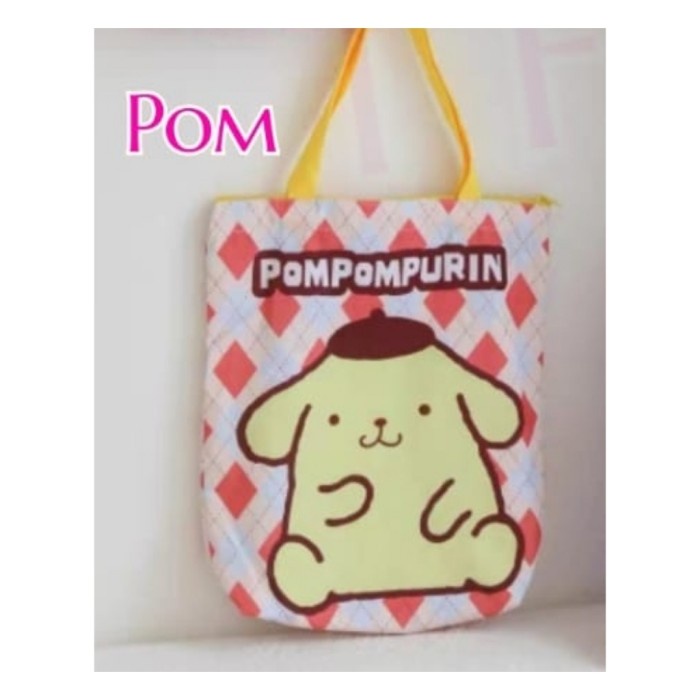 

TERMURAH Tote bag kotak2 Hello Kitty melody Twin Stars Kuromi Badtz Keroppi Cin - POM