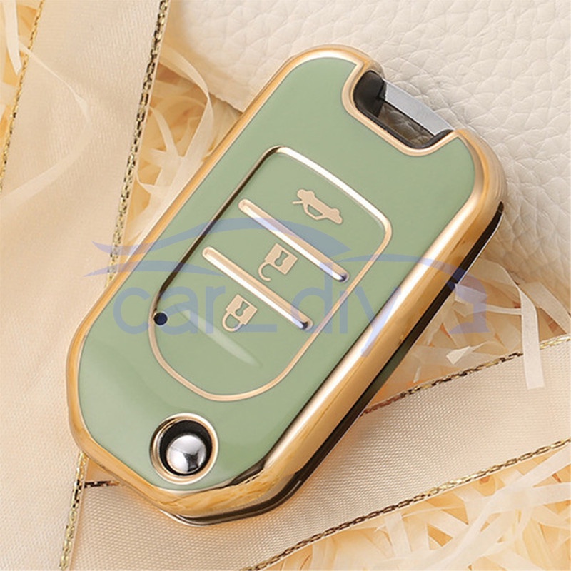 Kasus Kunci TPU Penutup Jarak Jauh Mobil Gantungan Untuk Honda Crider Breeze Fit CRV XRV Vezel Civic Accord City Greiz Cangkang Pelindung Car Remote Key Case