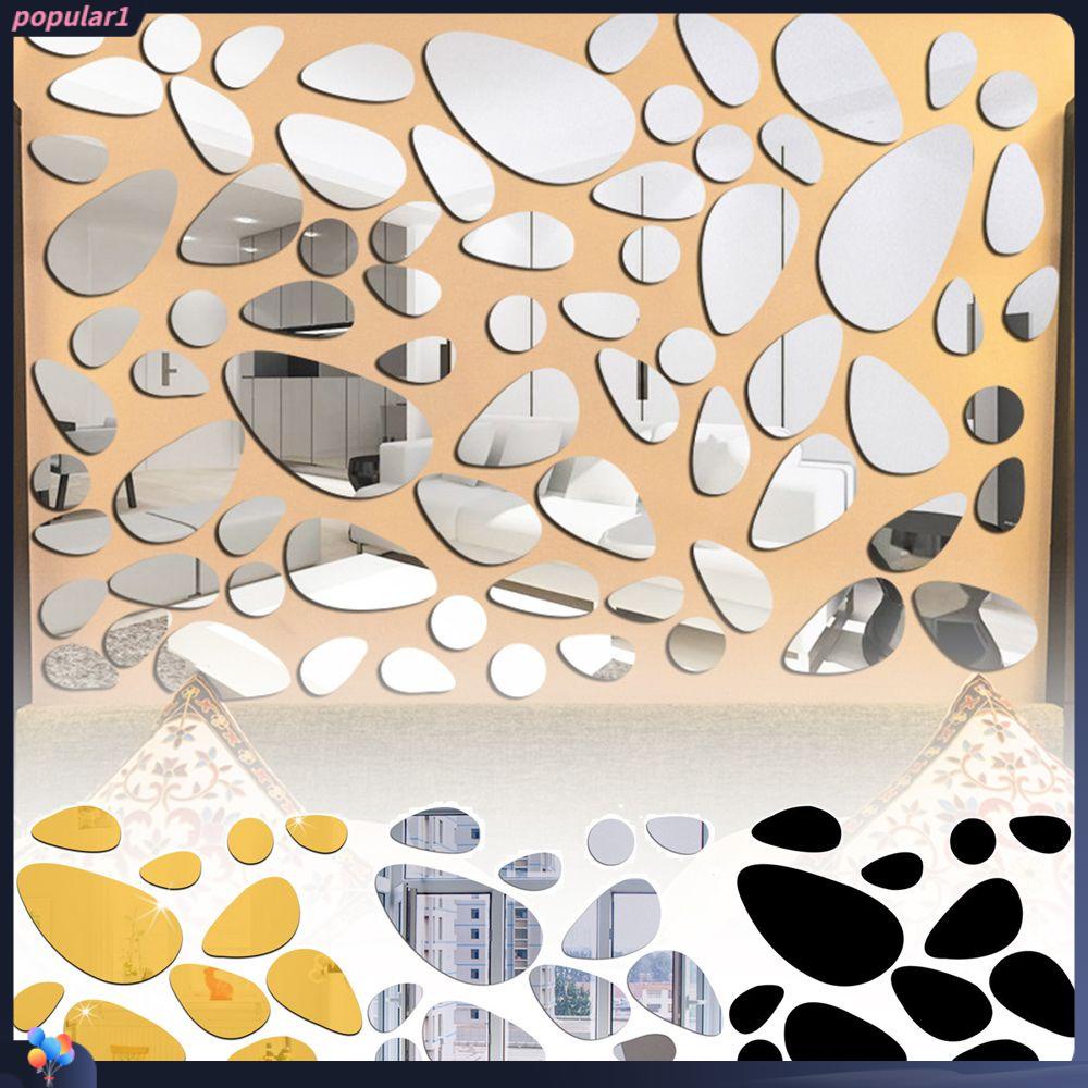 Populer 12PCS Stiker Dinding Fashion Perekat Diri Dekorasi Rumah Gaya Modern Permukaan Cermin