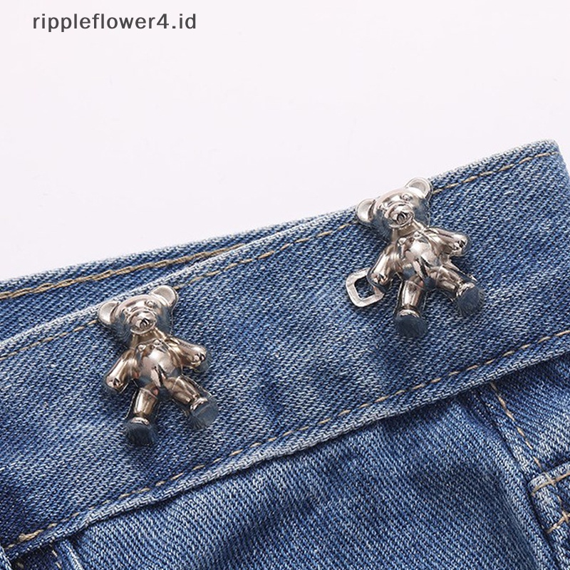 {rippleflower4.id} 1pasang Bear Tighten Waist Button Pin Adjustable Waist Buckle Pengencang Pinggang~