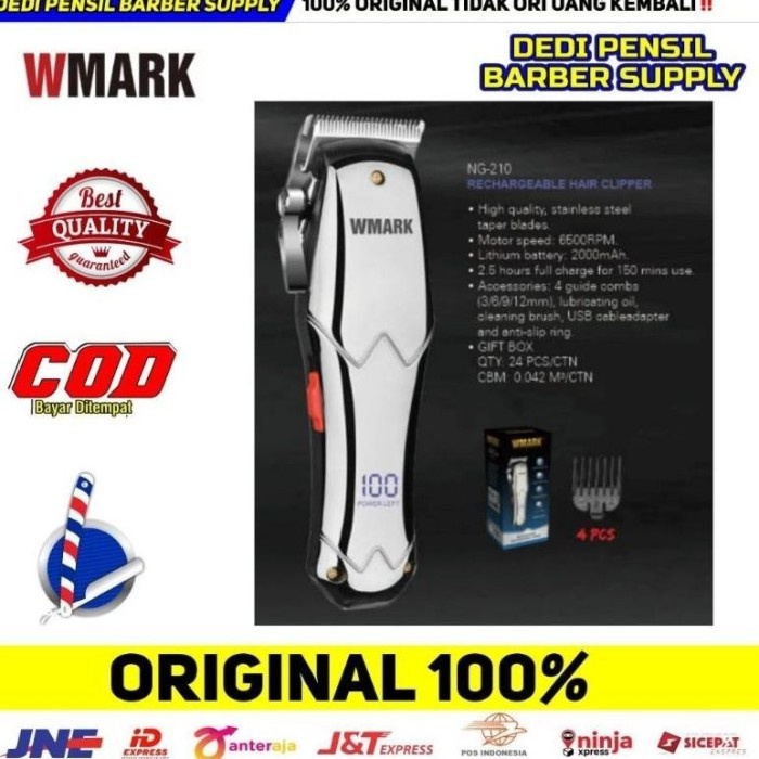 Hair Clipper Wmark NG 210 Alat Cukur Elektrik Barbershop 6500 Rpm