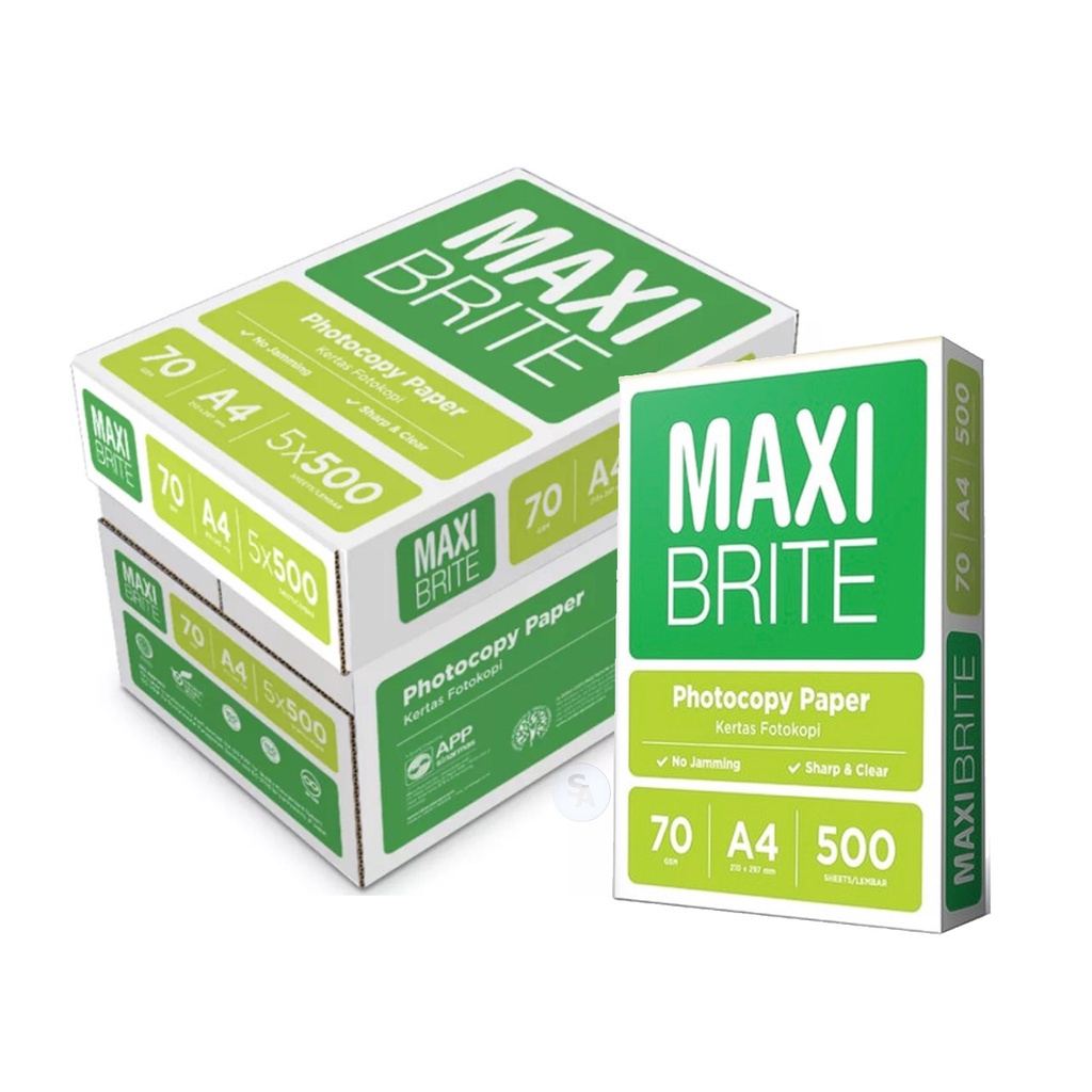 

MAXI BRITE - Kertas Fotokopi HVS 70g A4 - Box