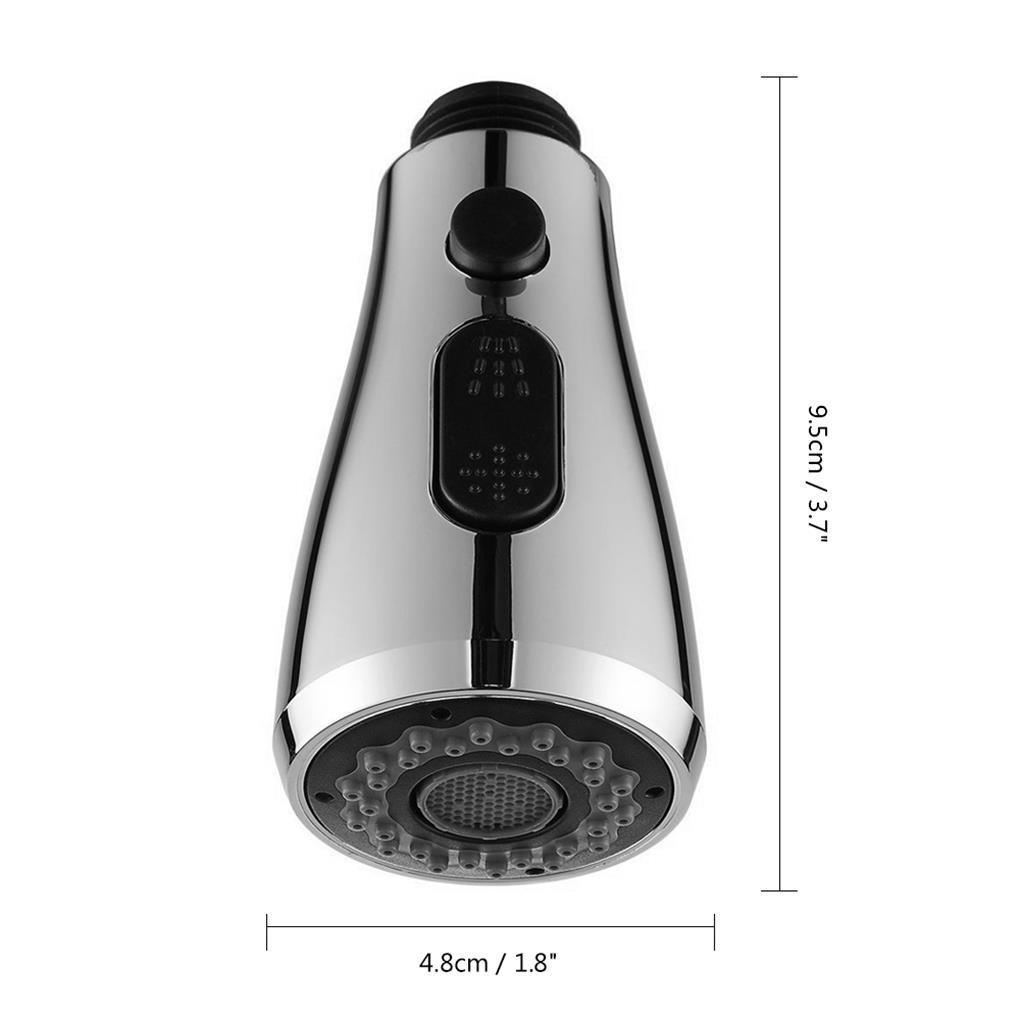 Kepala Semprotan Tarik Multifungsi Kepala Keran Spray Nozzle Head Untuk Kamar Mandi Dapur Pengganti Keran Proses Elektroplating Sambungan1/2&quot; Dengan Tombol Kontrol