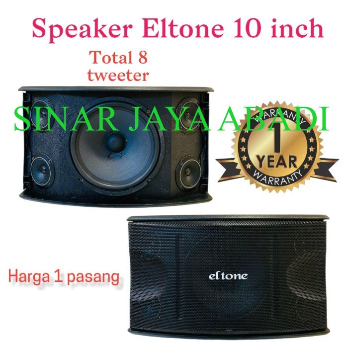 KARAOKE SPEAKER PASIF ELTONE 10 INCH 8 TWEETER ORIGINAL