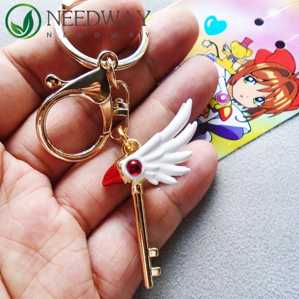 Needway   Tongkat Ajaib Kalung Sayap Manga Gantungan Kunci KINOMOTO SAKURA Anime Card Captor Alat Peraga Cosplay