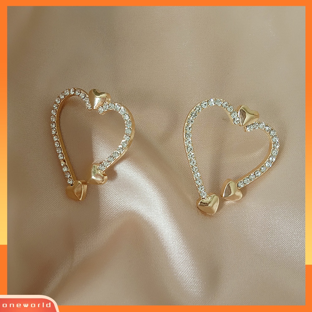 [WOD] Kepribadian Wanita Mode Logam Berongga Keluar Cinta Hati Anting Ear Stud Hadiah