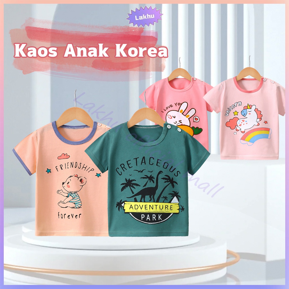 Lakhu Kaos Anak Perempuan/ Kaos Anak Laki Laki/ Baju Kaos Anak Lucu