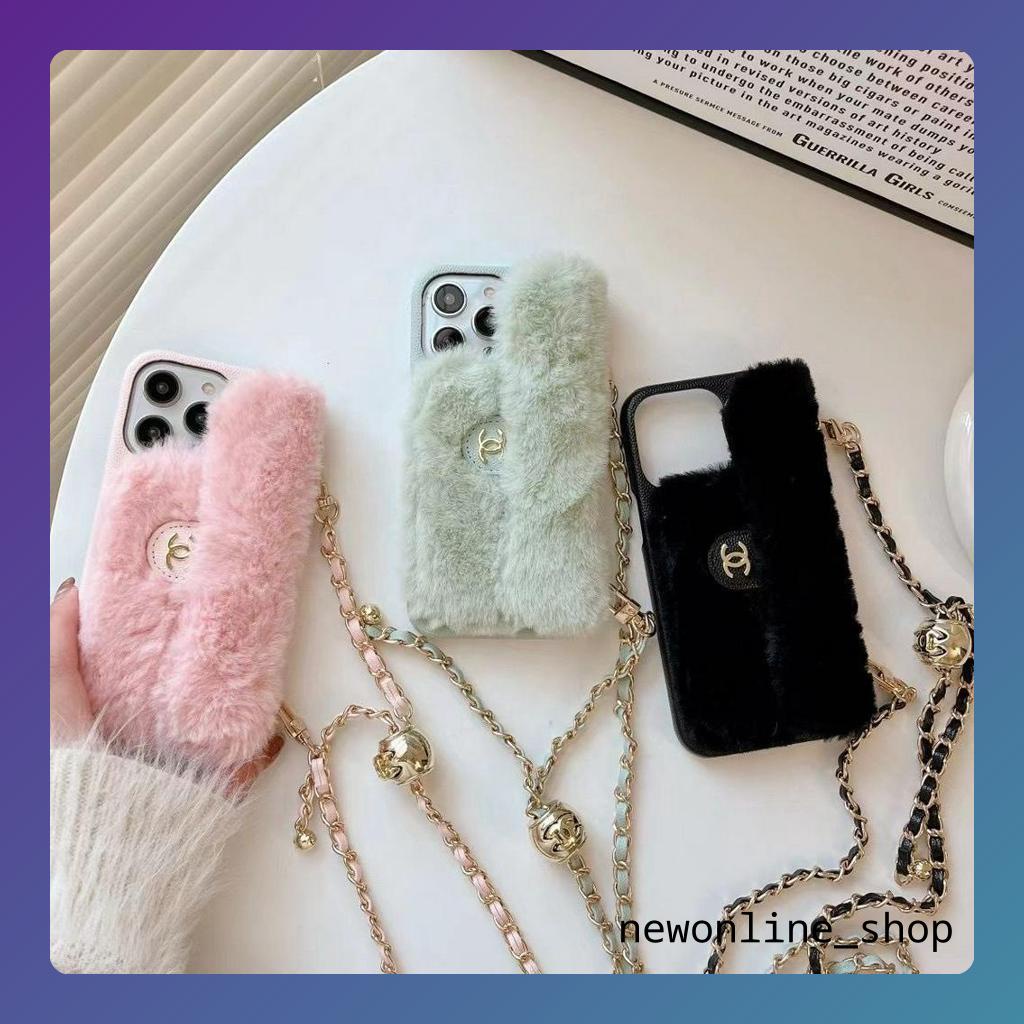 Case PREMIUM Clasic tas chain panjang FJ12 for Iphone 13 14 15 Pro Max Plus 14+ 14Plus Bulu