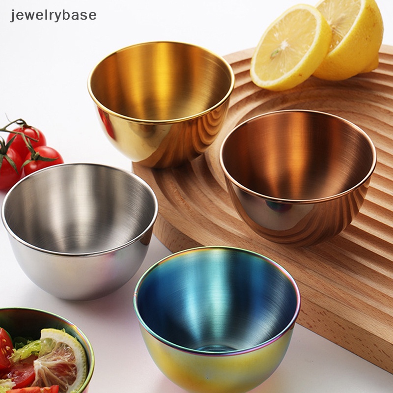 [jewelrybase] Stainless Steel Deepen Seasoning Bowl Spoon Mangkuk Celup Saus Makanan Untuk Butik Dapur