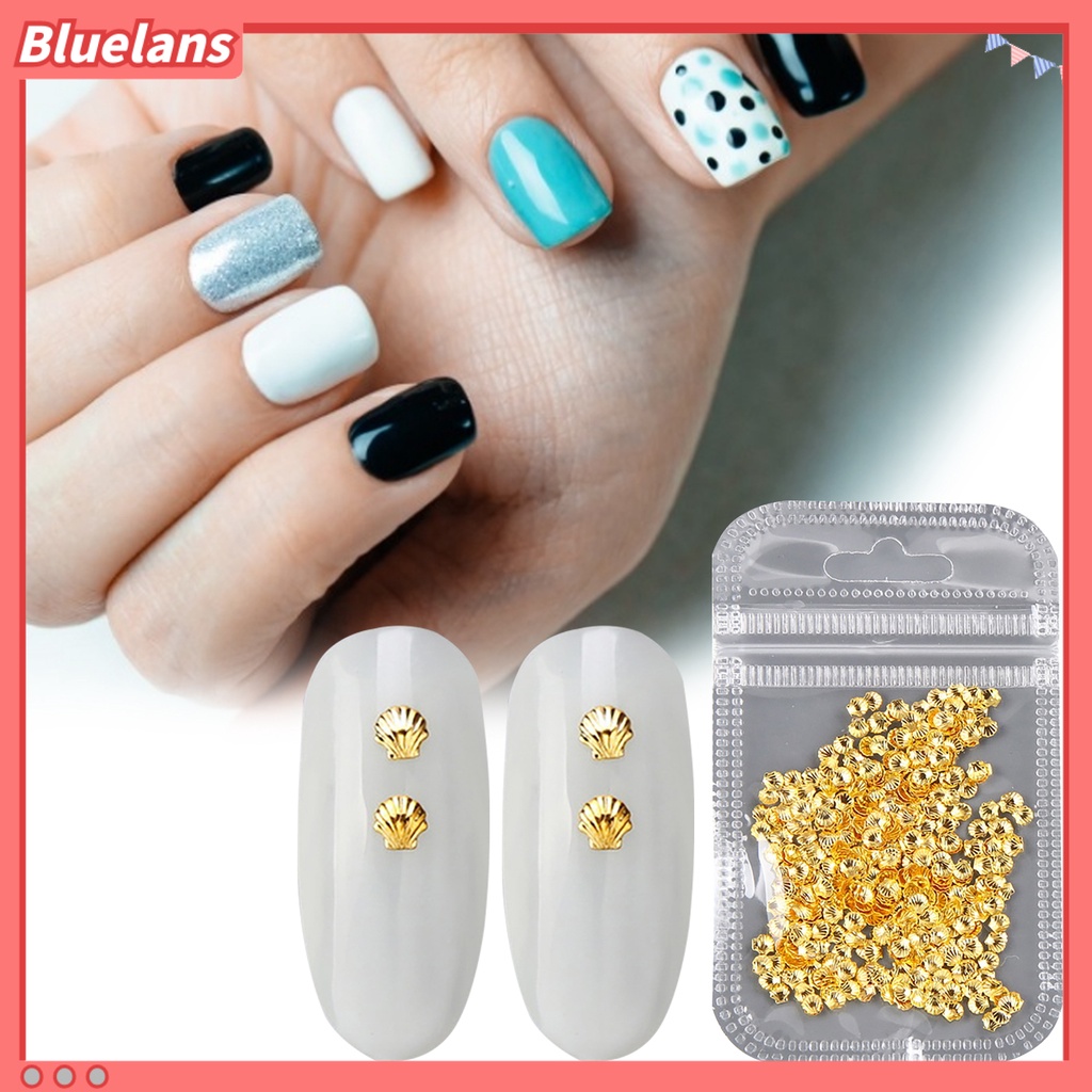 [BLM] 500pcs /Pack Stud Nail Art Desain Hollow Dekorasi Kuku Logam Fashion Manicure Rivet Sequin Untuk Kecantikan