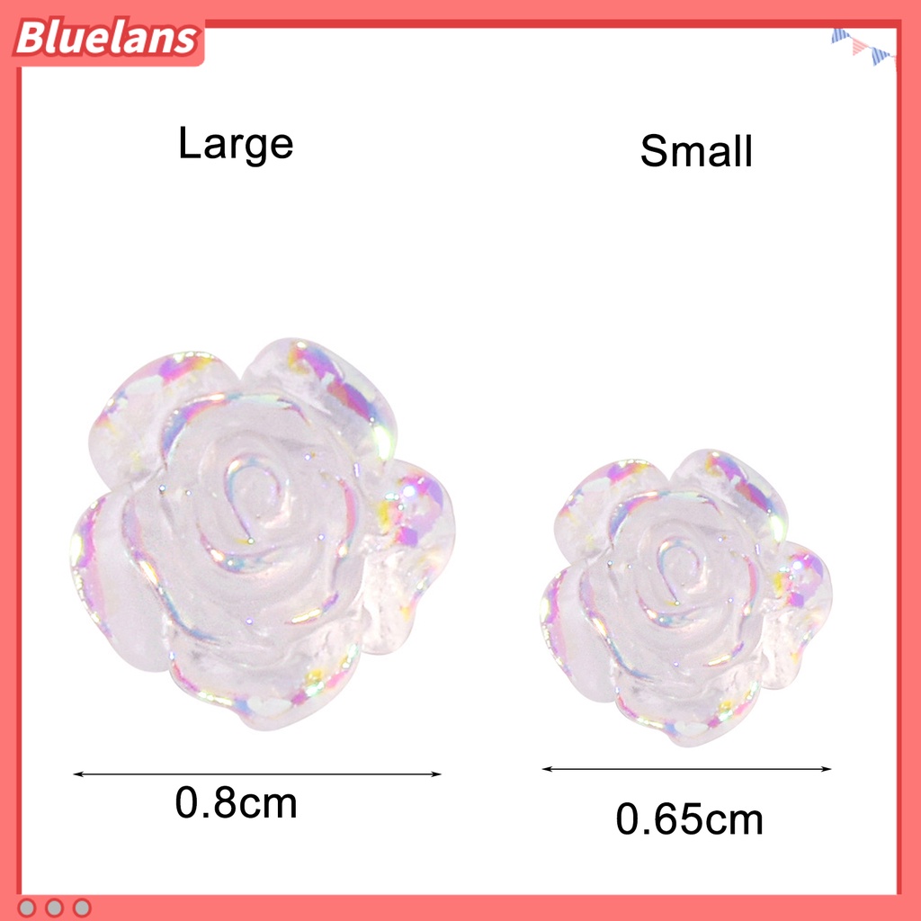 [BLM] 30pcs Bunga Dekorasi Kuku Glitter Gaya Aksesoris Kuku Artificial Flower Nail Art Stud Untuk Salon