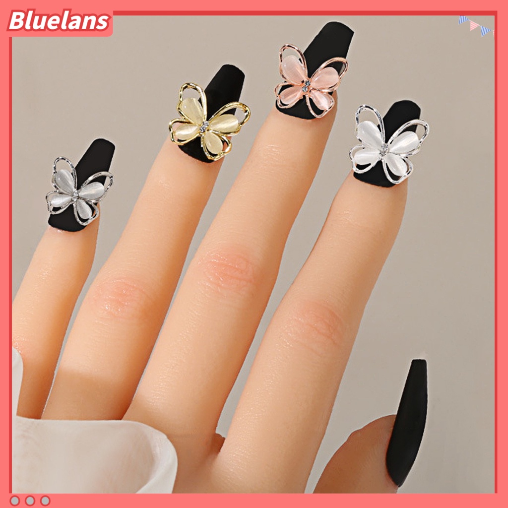 [BLM] 20pcs Ornamen Kuku Bentuk Indah Mempesona Efek Visual Alloy Warna-Warni Halus Hiasan Kuku Kupu-Kupu DIY Kerajinan Perlengkapan Kuku