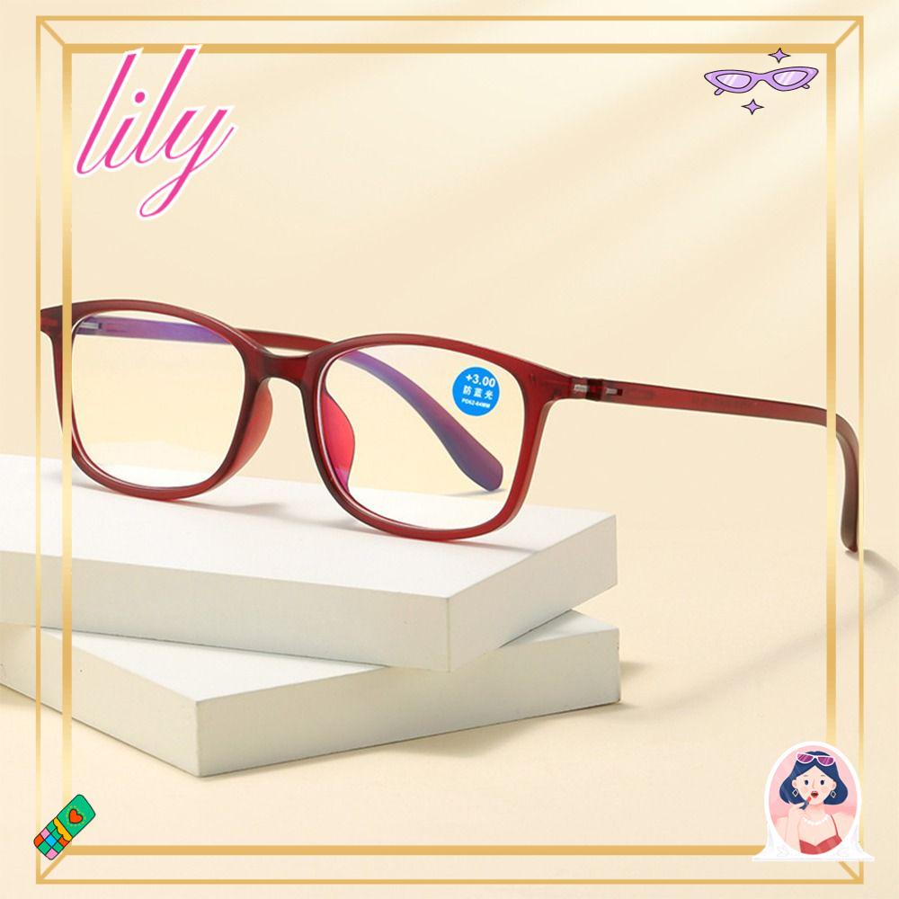 Lily Kacamata Baca Fashion Frame Klasik Vintage Anti-Cahaya Biru