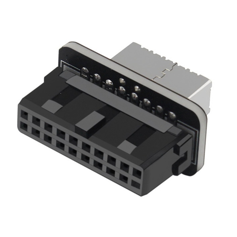 Cre Usb3 0 Type-E Female to 19-Pin Male Adapter Untuk Sambungan Motherboard Internal - Vertical Header Splitter Untuk Tipe