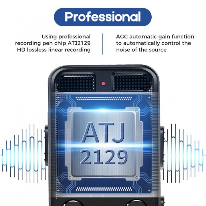 AKN88 - VR520 - Portable Digital Audio Voice Recorder 8GB - Support Micro SD