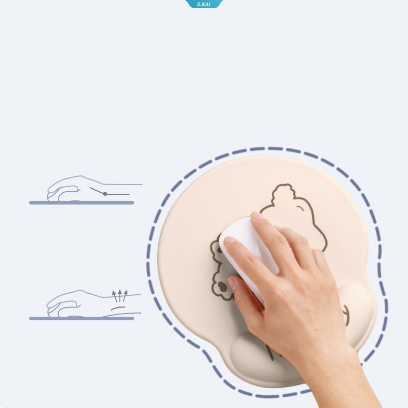 Kartun Lucu Bebek Biru Inovatif Bulat Mouse Panjang Keyboard Pelindung Pergelangan Tangan Mouse Pad Desain Premium Wrist Protector Pad Untuk Perlindungan Tangan [ZK]