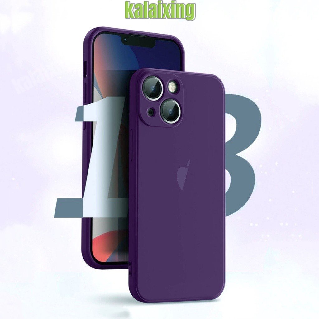 IPHONE [Dengan Logo]casing Ponsel Silikon Dengan Beludru Untuk Iphone14Pro Max14Plus13Pro Max Soft Back Cover Casing Handphone