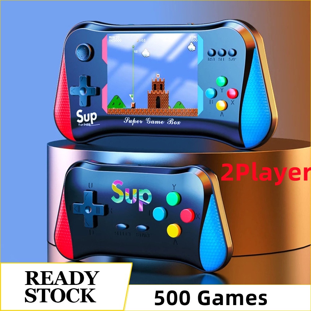 X7 Konsol Permainan Genggam Contra Arcade Isi Ulang Portabel Konsol Permainan Dua Pemain/Dapat Dihub